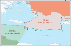 Türkiye Libya Kıta sahanlıkları haritası